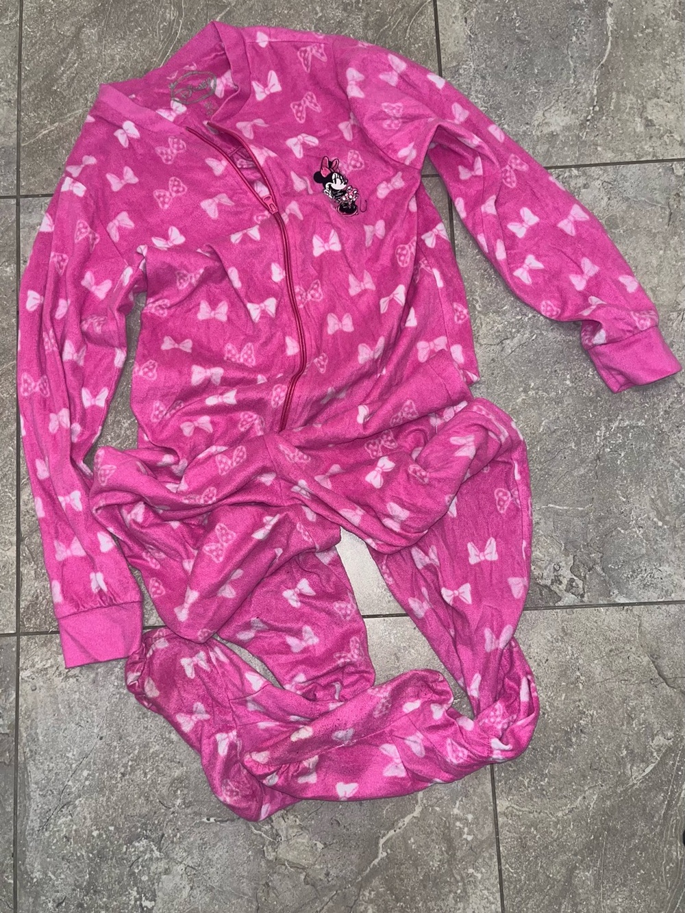 Disney Hot Pink Minnie Mouse Fleece Sleep Sack with Bow Print